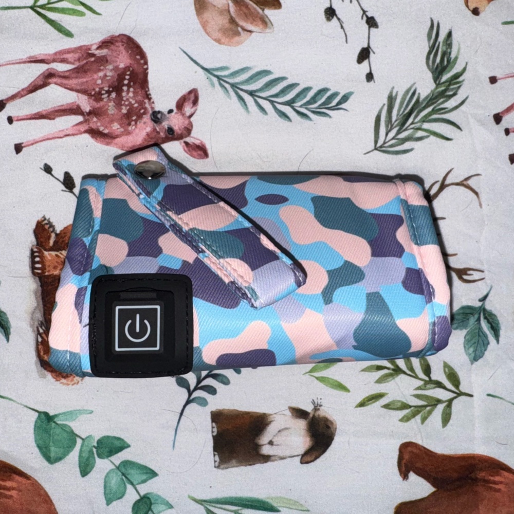 Camouflage Pattern Baby Bottle Warmer Sleeve with Power Button